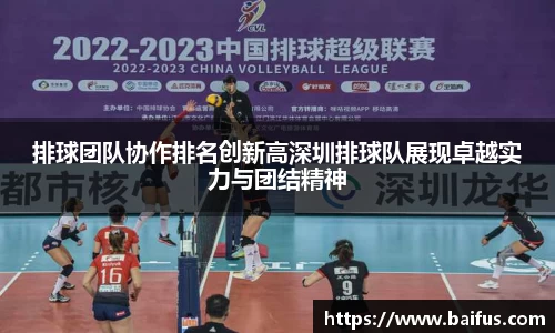 排球团队协作排名创新高深圳排球队展现卓越实力与团结精神